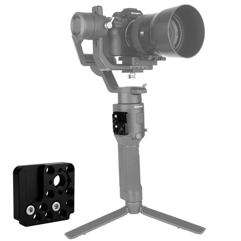 NICEYRIG Mounting Plate for DJI Ronin SC/S, Gimbal Side Mount with 1/4'' 3/8'' Locating Hole Cold Shoe - 277 - Image 1